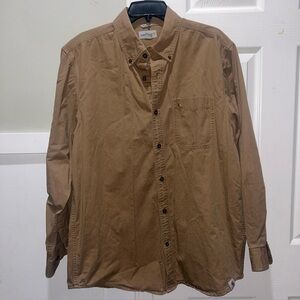 Carhartt Men's Tan Casual Button-Down Shirt